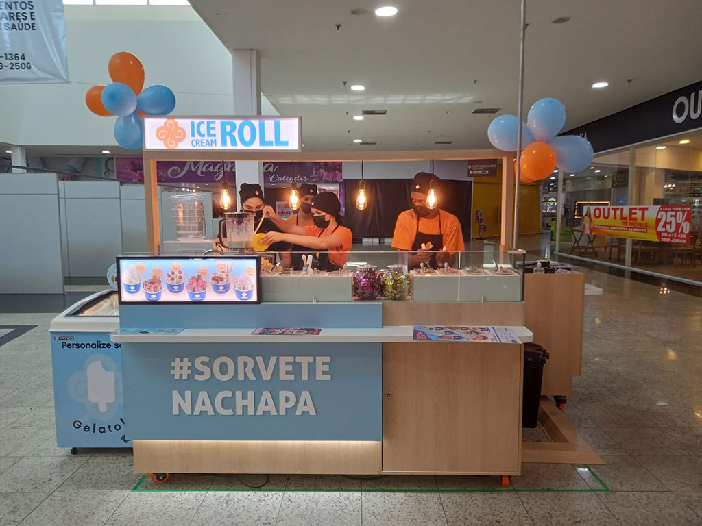 Ice Cream Roll - Franquia de Sorvete na Chapa - Quiosque Compacto