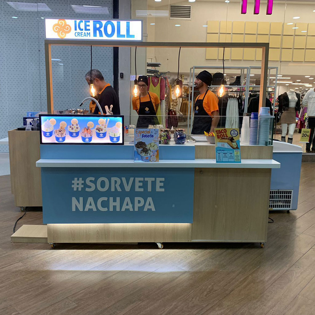 Ice Cream Roll - Franquia de Sorvete na Chapa - Quiosque Compacto