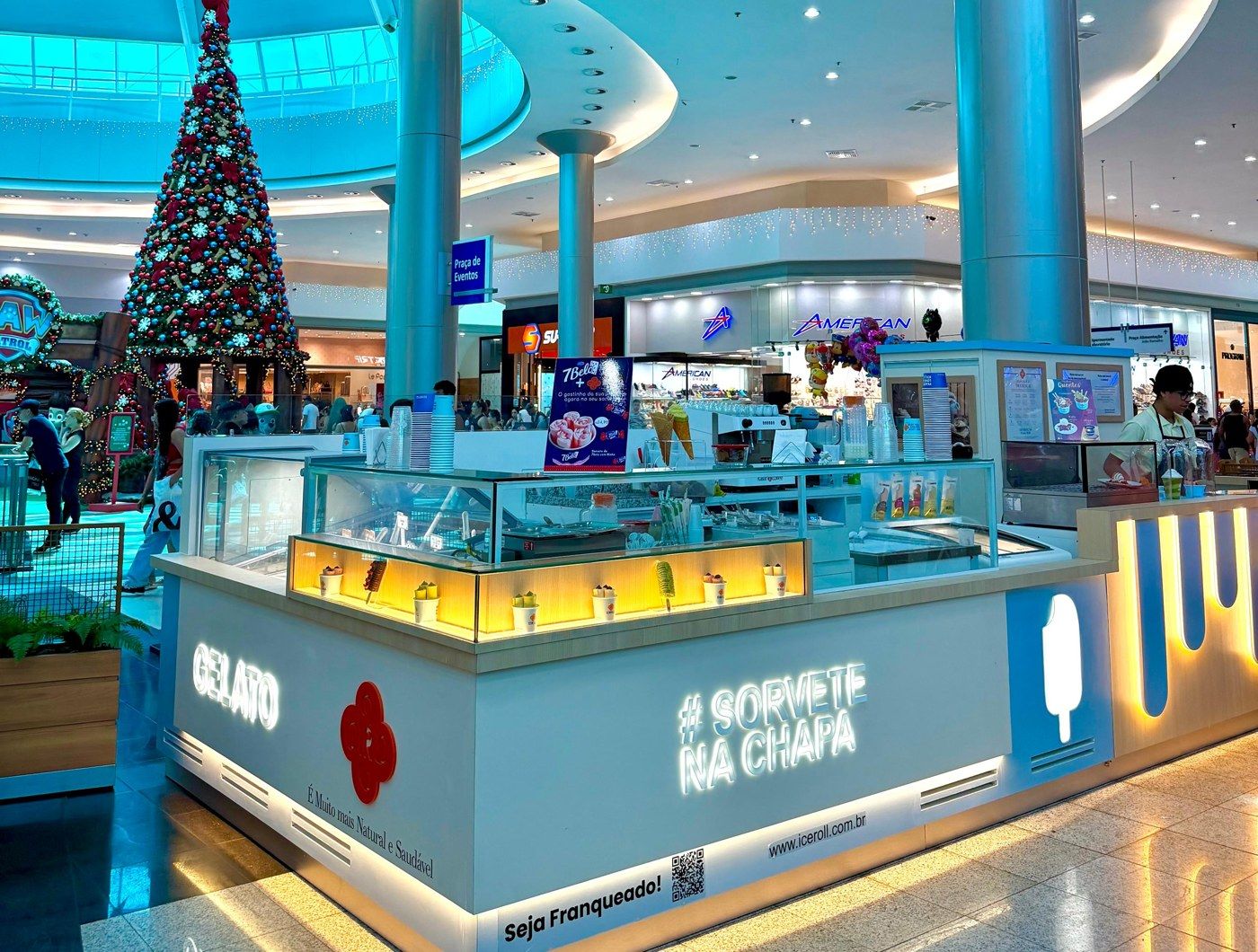 Quiosque Ice Cream Roll em shopping