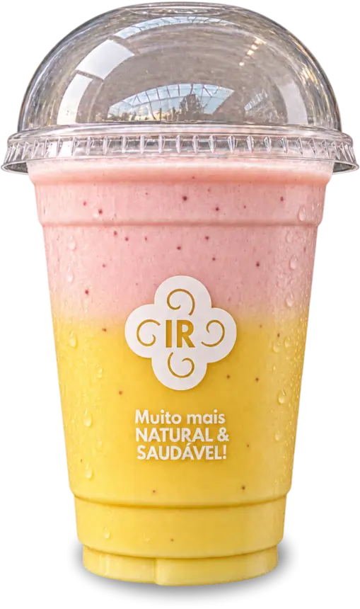 Shake zero em duas camadas, rosa e amarela